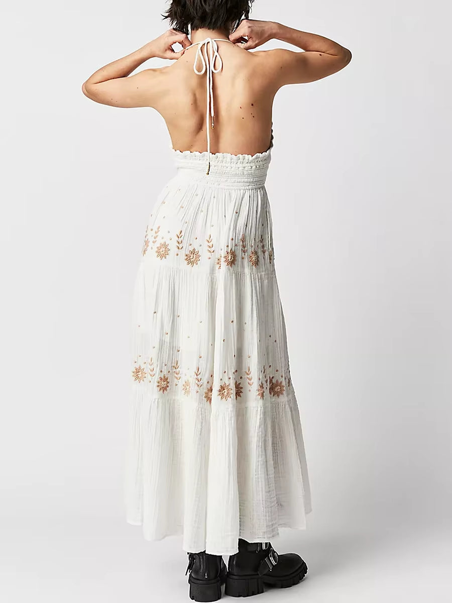 Summer Bloom Backless Dress