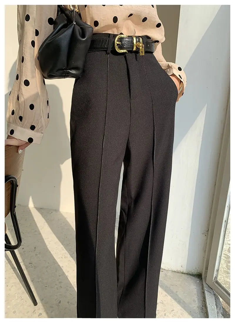 Chic High-Waist Wide-Leg Trousers