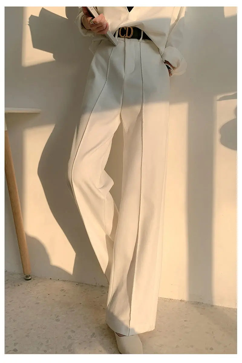 Chic High-Waist Wide-Leg Trousers