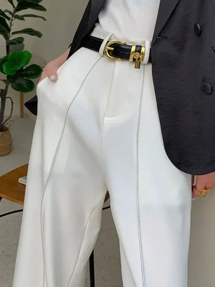 Chic High-Waist Wide-Leg Trousers