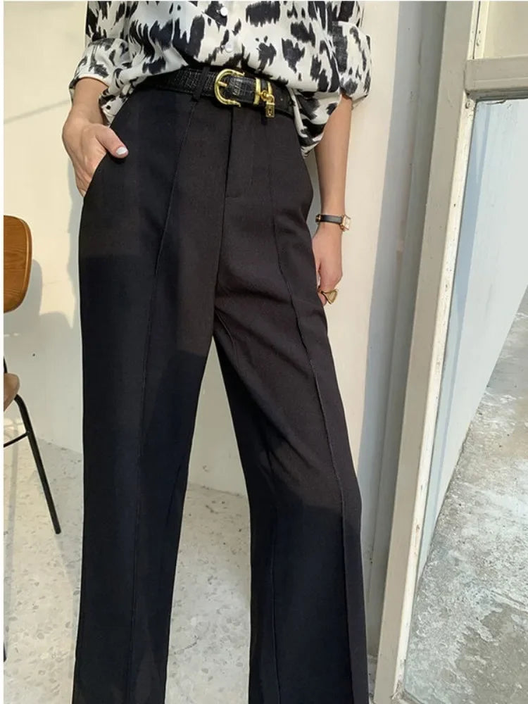 Chic High-Waist Wide-Leg Trousers