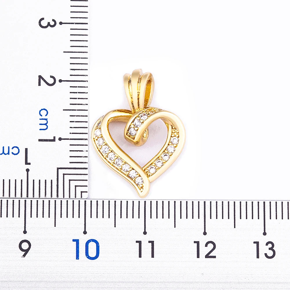 Spiral Heart Zircon Necklace