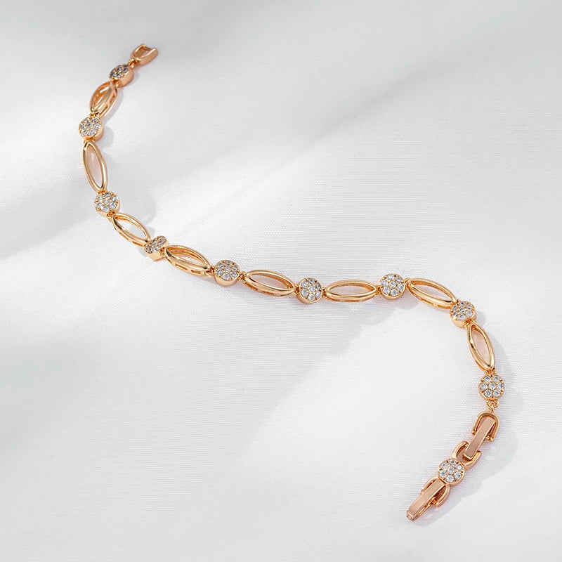 Radiant Rose Gold Zircon Bracelet