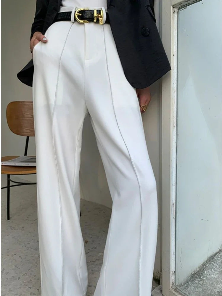 Chic High-Waist Wide-Leg Trousers