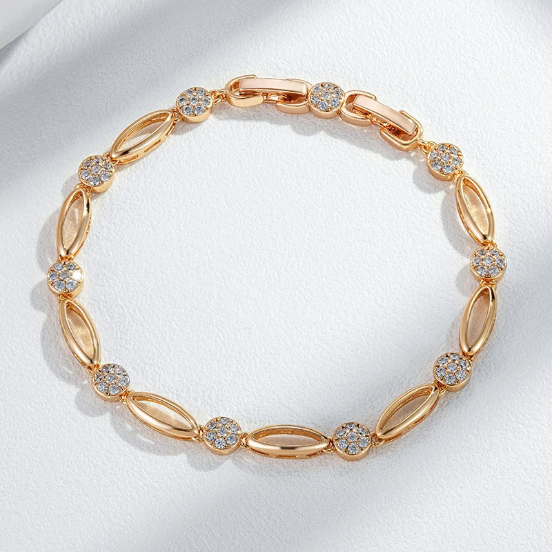 Radiant Rose Gold Zircon Bracelet