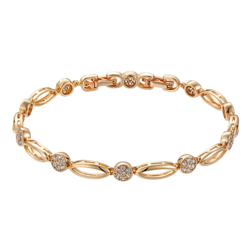 Radiant Rose Gold Zircon Bracelet