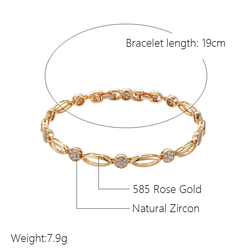 Radiant Rose Gold Zircon Bracelet