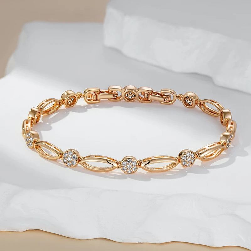 Radiant Rose Gold Zircon Bracelet