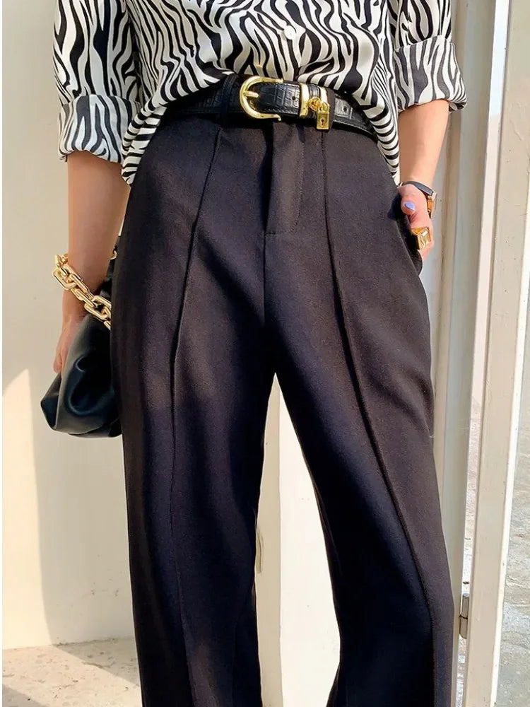 Chic High-Waist Wide-Leg Trousers