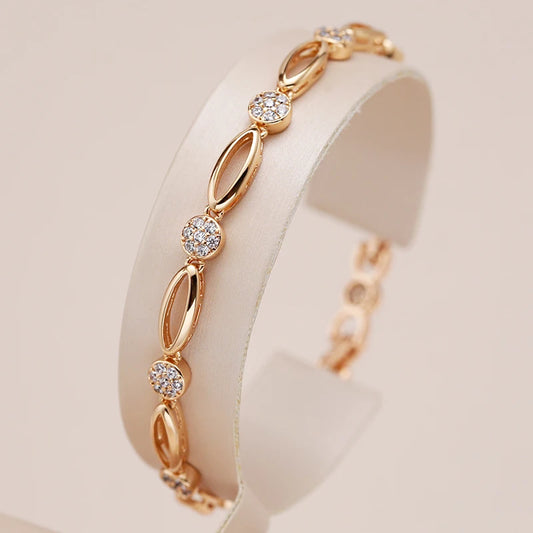 Radiant Rose Gold Zircon Bracelet