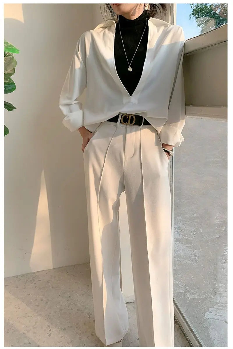 Chic High-Waist Wide-Leg Trousers