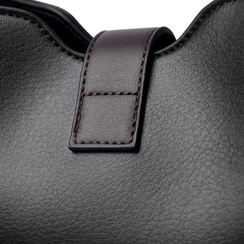 Elegance Waxed Leather Bucket Tote