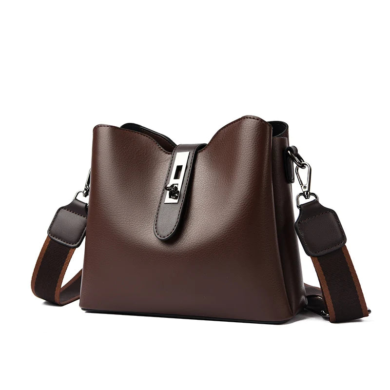 Elegance Waxed Leather Bucket Tote