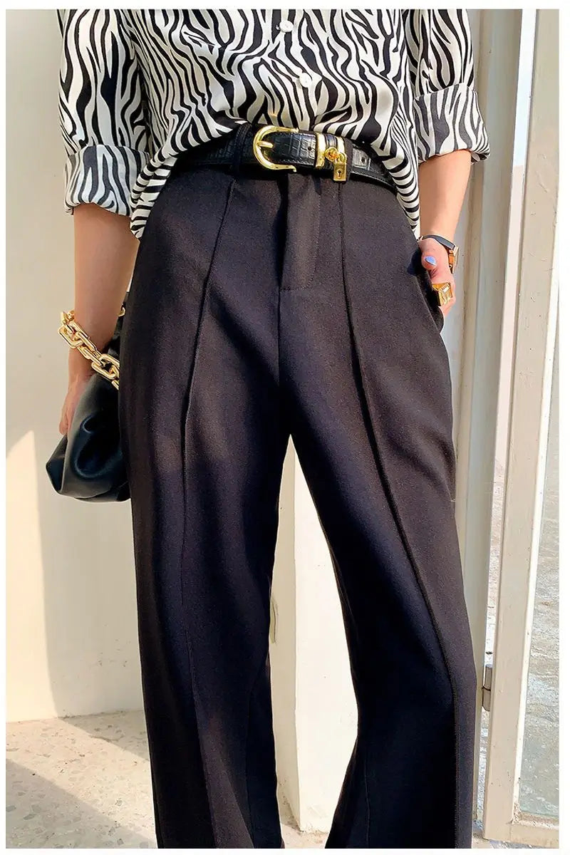 Chic High-Waist Wide-Leg Trousers