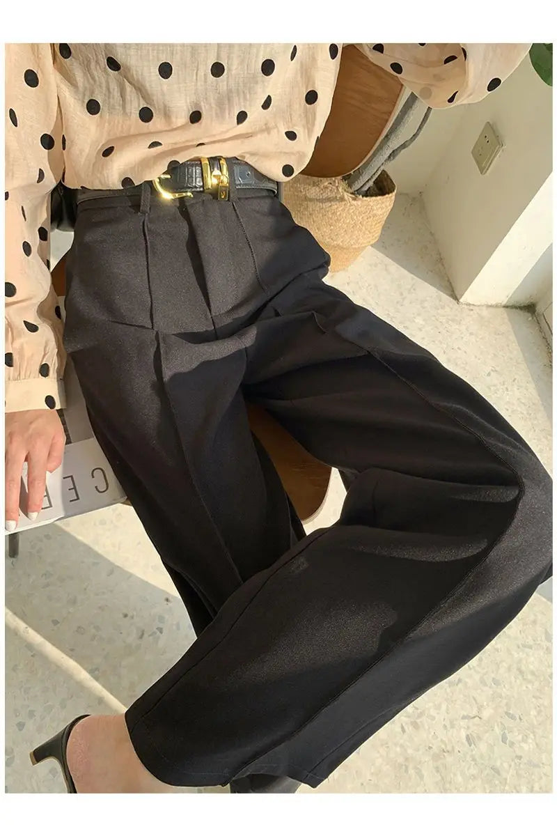 Chic High-Waist Wide-Leg Trousers