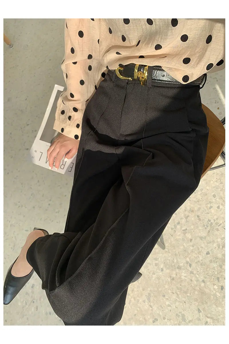 Chic High-Waist Wide-Leg Trousers