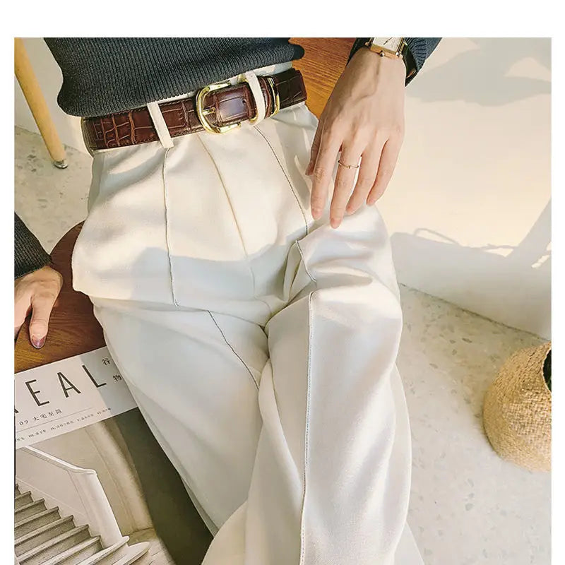 Chic High-Waist Wide-Leg Trousers