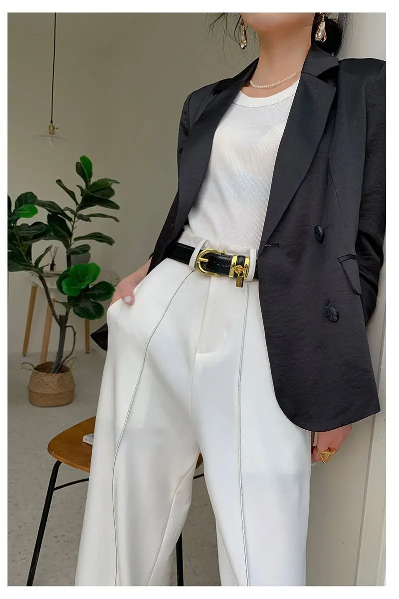 Chic High-Waist Wide-Leg Trousers