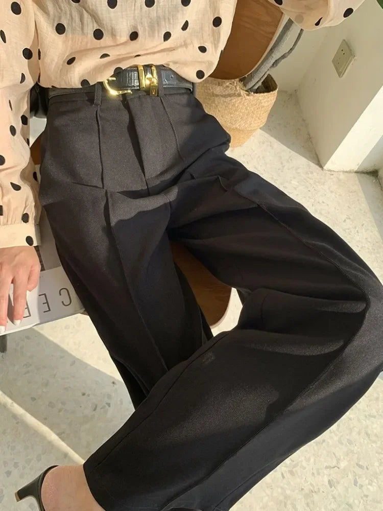 Chic High-Waist Wide-Leg Trousers