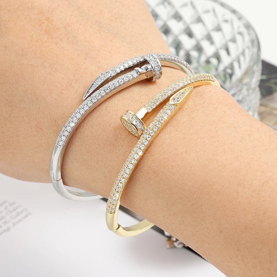 Glamourous Zircon Nail Bracelet