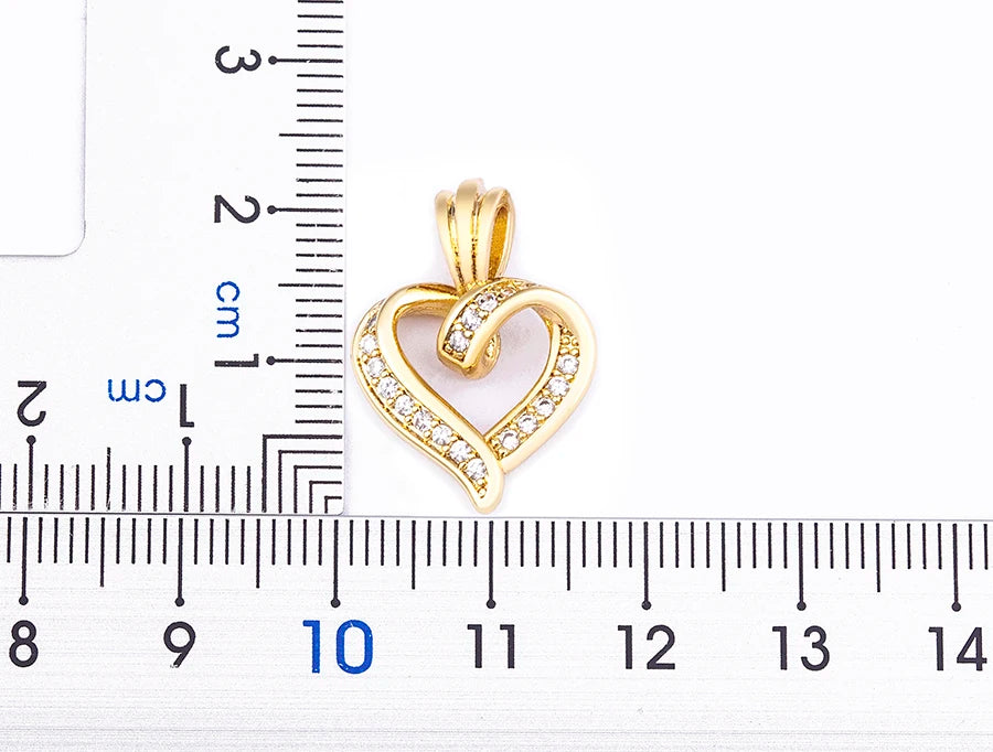 Spiral Heart Zircon Necklace