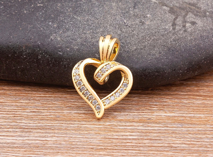 Spiral Heart Zircon Necklace