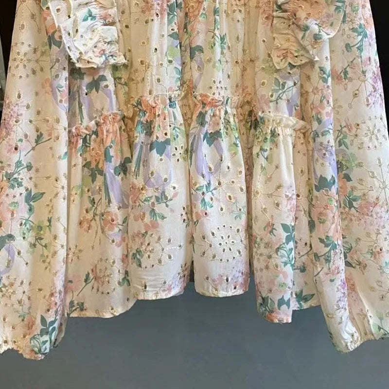 OceanLove Floral Charm Blouse